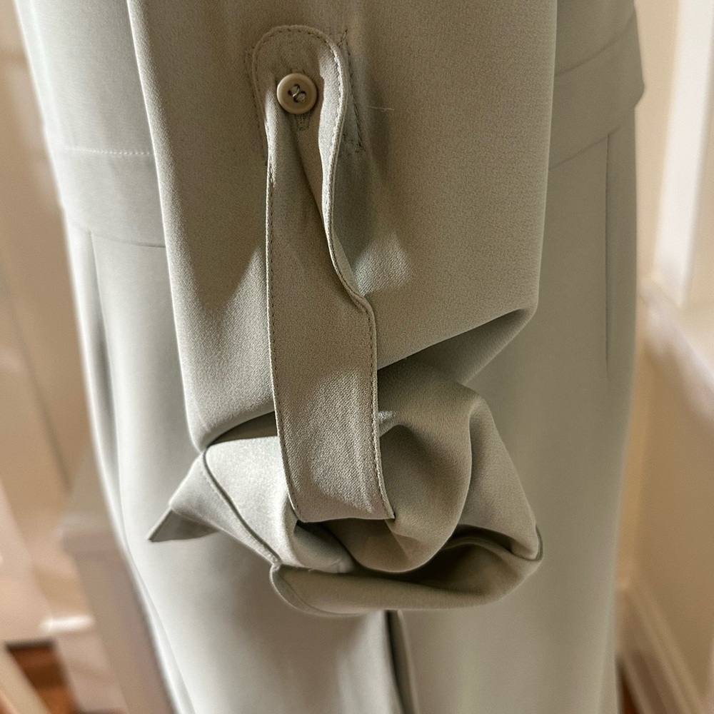 Akris for Saks Fifth Avenue Sage Green Long Sleeve Dress - Picture 6 of 16